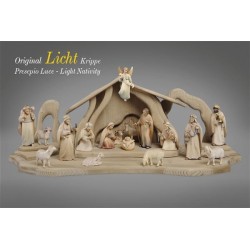 LI Set Light Nativity 17 figurines + Stable Light