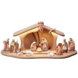 PE Nativity set 17 pcs-Stable Luce with Led