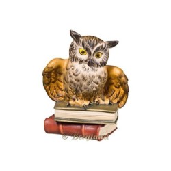 Owl on books