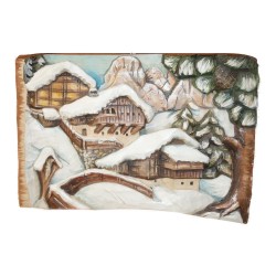 Relief with winter landscape