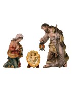 Presepe completo FIDES 10 pezzi con capanna, scolpito in legno della  Valgardena decorato a mano, varie misure, produzione artigianale -   Italia